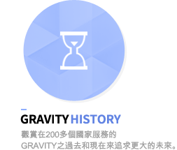 gravity history - 觀賞在200多個國家服務的Gravity之過去和現在來追求更大的未來。